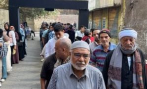 المستشار أحمد البندارى يدلى بصوته فى انتخابات مجلس النواب