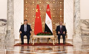 بيان مصرى صينى مشترك: توطيد التعاون ذي المنفعة المتبادلة بين البلدين في كافة المجالات