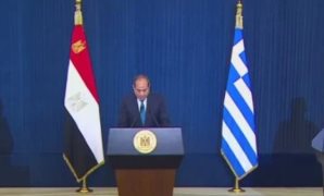 الرئيس السيسى: مصر وقبرص واليونان ترفض أى محاولات لتقسيم سوريا وأهمية الدفع بعملية سياسية شاملة