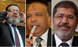 محمد مرسى وسعد الكتاتنى وممدوح اسماعيل