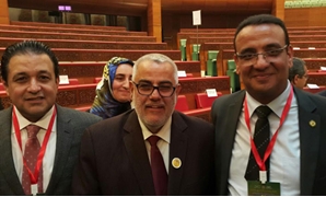 علاء عابد خلال لقائه برئيس الحكومة المغربية
