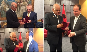 لقاء رئيس جمهورية ألبانيا بـ "على عبد العال"
