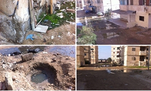 غرق إحدى قرى الإسماعيلية بمياه الصرف الصحى