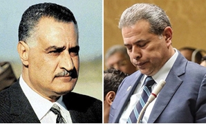 الزعيم الراحل جمال عبد الناصر وتوفيق عكاشة