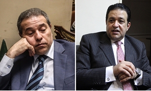 علاء عابد رئيس الهيئة البرلمانية لحزب المصريين الأحرار وتوفيق عكاشة