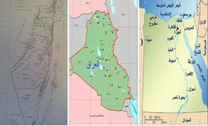 خريطة مصر وخريطة العراق