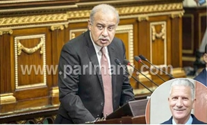 توحيد تامر عضو مجلس النواب عن المنيا والمهندس شريف إسماعيل فى البرلمان