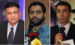 الكاتب الصحفى ياسر رزق ومحمد نبوى ومصطفى عبده