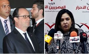 أميرة العادلى عضو المكتب السياسى لحزب المصريين الأحرار - الرئيس الفرنسى فرانسوا هولاند