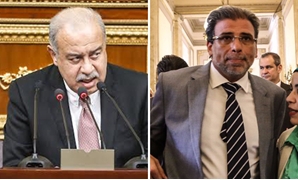 خالد يوسف و شريف إسماعيل فى البرلمان 