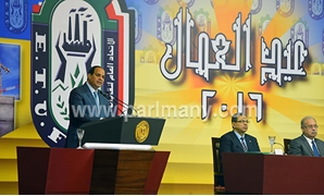 الرئيس عبد الفتاح السيسى خلال احتفالية عيد العمال