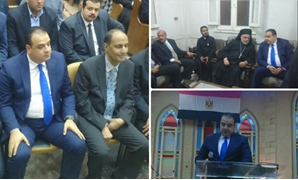 المستشار وائل مكرم محافظ الفيوم أثناء زيارة الكنائس