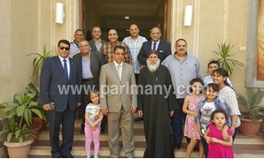  النائب هشام مجدى خلال زيارته لدير الأنبا بولا
