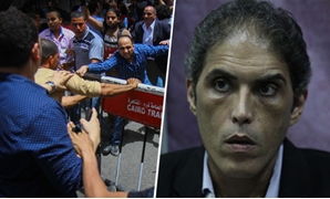 خالد داوود وجانب من تطويق الأمن لمحيط نقابة الصحفيين
