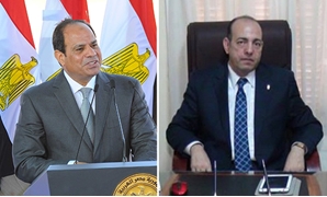 أحمد البحيرى عضو الهيئة العليا لحزب الحرية والرئيس السيسى فى الفرافرة