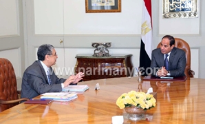 الرئيس السيسى ومحمد شاكر وزير الكهرباء