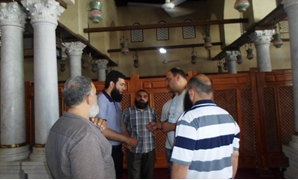 نائب النور بدمياط يتفقد مسجد عمرو بن العاص الأثرى
