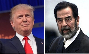 صدام حسين و ترامب
