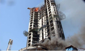 حريق هائل فى مبنيين بالكويت