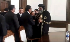  سعد الجمال خلال زيارة البابا تواضروس