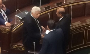 مرتضى منصور ونجله فى البرلمان