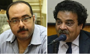  فريد زهران رئيس الحزب المصرى الديمقراطى ومحمد سعيد الكومى نائب المصريين الأحرار