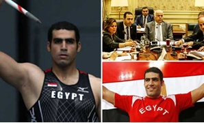إيهاب عبد الرحمن لاعب ألعاب القوى - اجتماع لجنة الشباب والرياضة