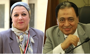 ماجدة نصر عضو مجلس النواب وأحمد عماد وزير الصحة