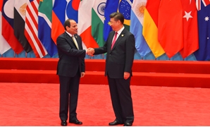 الرئيس السيسى والرئيس الصينى فى قمة العشرين 

