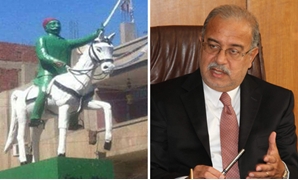 المهندس شريف إسماعيل رئيس مجلس الوزراء و تمثال أحمد عرابى