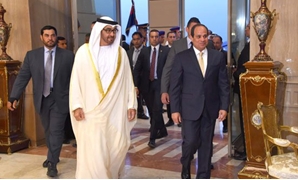 الرئيس عبد الفتاح السيسى وعبد الله بن زايد آل نهيان وزير خارجية الإمارات