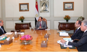 الرئيس عبد الفتاح السيسى فى اجتماع اللجنة الأمنية المصغرة