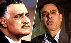 عبد الفتاح إبراهيم رئيس النقابة العامة للغزل والنسيج و الزعيم الراحل جمال عبد الناصر
