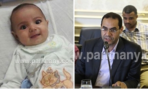 خالد هلالى عضو لجنة الصحة بالبرلمان و الطفلة أحلام