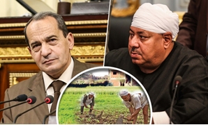 النائب جابر الطويقى وعصام فايد وزير الزراعة+فلاحين