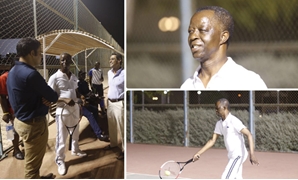 رئيس البرلمان الافريقى يمارس التنس فى شرم الشيخ
