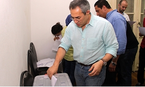 جانب من انتخابات حزب المصرى الديموقراطى