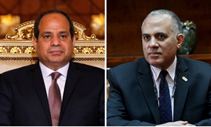 محمد عبد العاطى وزير الموارد المائية والرى + الرئيس السيسى
