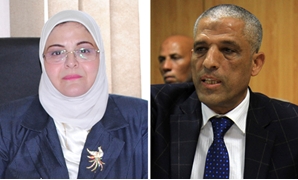 نائب العجلة محمد الحسينى و بثينة كشك وكيلة وزارة التربية والتعليم بالجيزة 