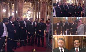 وفد البرلمان خلال زيارة المجر