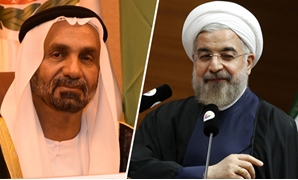أحمد الجروان رئيس البرلمان العربى و الرئيس الإيرانى حسن روحانى 
