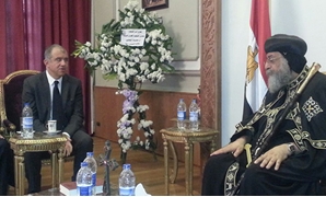 البابا تواضروس و محمد السويدى رئيس دعم مصر