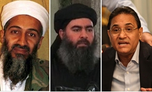 عبد الرحيم على عضو مجلس النواب و أبو بكر البغدادى و أسامة بن لادن