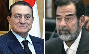 مبارك وصدام حسين
