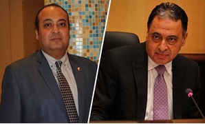جورج عطا الله عضو نقابة الصيادلة وأحمد عماد الدين وزير الصحة