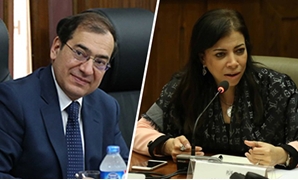 وزيرة الاستثمار داليا خورشيد و طارق الملا وزير البترول والثروة المعدنية 