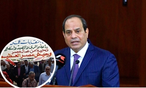 الرئيس عبد الفتاح السيسي واتحاد عمال مصر 
