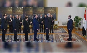 الوزراء الجدد أثناء أداء اليمين الدستورية أمام الرئيس السيسى