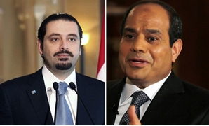 الرئيس عبد الفتاح السيسي و رئيس الوزراء اللبنانى سعد الحريرى
