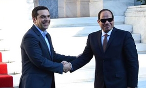  الرئيس عبد الفتاح السيسي و أليكسيس تسيبراس رئيس الوزراء اليونانى
